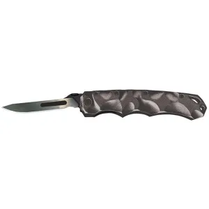 Havalon Knives Piranta Stag Pocket Knife 2.75" Drop Point 60A Stainless Blade ABS Polymer Handle Black