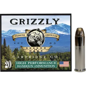 Grizzly Cartridge High Performance Handgun 357 Magnum Ammo 148 Grain Jacketed Hollow Point Box of 20