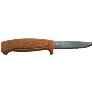 Morakniv Floating Knife SRT Fixed Blade Knife 3.81" Full Drop Point Stainless Black Blade Cork Handle Orange