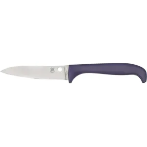 Spyderco Counter Critter Fixed Blade Knife 3.95" Drop Point 7Cr17MoV Satin Blade ABS Plastic Handle Purple