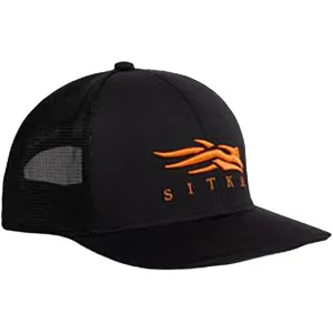 Sitka Gear Mens Icon Flex Mid Pro Trucker Hat Ultra Orange