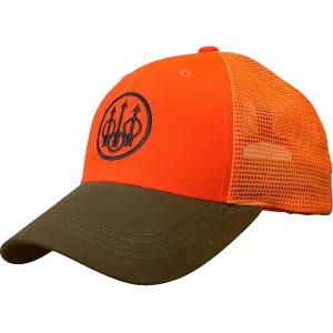 Beretta Mens Upland Trucker Hat Tobacco/Blaze Orange