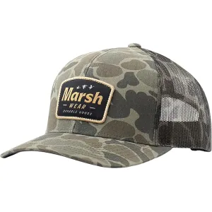 Marsh Wear Men's Formation Trucker Hat Dark Green Mallard Camo One Size Fits Most