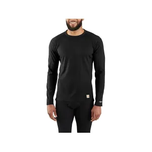 Carhartt Men's Force Midweight Waffle Long Sleeve Base Layer Shirt Black 2XL