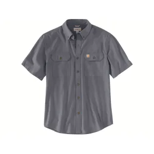 Carhartt Men's Loose Fit Midweight Chambray Short Sleeve Shirt Denim Blue Chambray XL