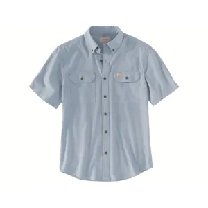 Carhartt Men's Loose Fit Midweight Chambray Short Sleeve Shirt Blue Chambray XL
