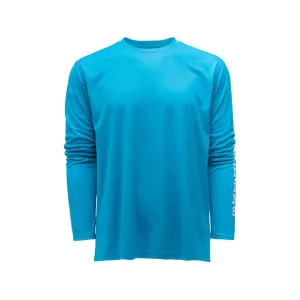 Grundens Men's Tough Sun Crew Long Sleeve Crew Neck T Shirt Azure 2XL