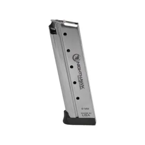Nighthawk Custom 1911 Government, Commander Magazine with Extended Base Pad 9mm 10-Round Stainless Steel