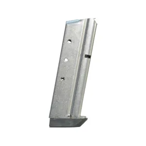 Nighthawk Custom 1911 Officer Magazine with Extended Base Pad 9mm 8-Round Welded Base with Flat Follower Stainless Steel