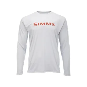 Simms Men's Tech Long Sleeve Crew Neck T Shirt Sterling 2XL