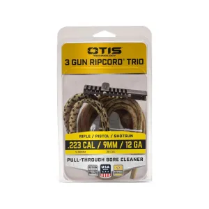 Otis Ripcord Bore Cleaner 3 Gun Trio 223, 9mm, 12 Gauge