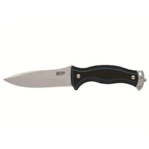 Smith & Wesson Officer Fixed Blade Knife 4" Spear Point 8Cr13MoV Stainless Blade G-10 Handle Black