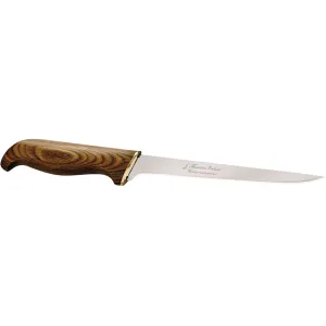 Rapala Presentation Fillet Knife Brown Laminate Handle 6"