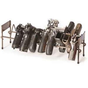 Rack'Em Racks 10 Pistol Stackable Pistol Rack Brown