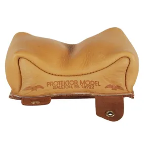 Protektor Large Owl Rifle Front Shooting Rest Bag Leather Tan Filled