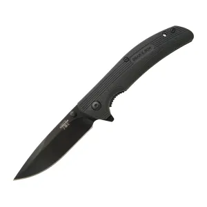 Bear & Son 778B Folding Knife 3.75" Drop Point 440 Black Blade Zytel Handle Black