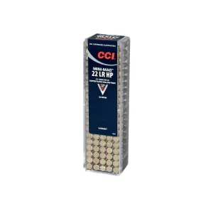 CCI Mini-Mag 22LR Ammo 36 Grain Plated Hollow Point Case of 5000 (50 Boxes of 100)
