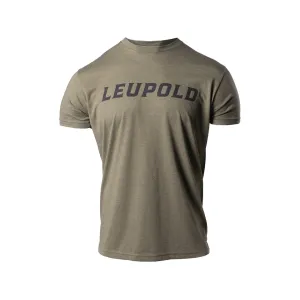 Leupold Men's Wordmark Short Sleeve Crew Neck T Shirt Military Green Large