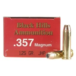 Black Hills 357 Magnum Ammo 125 Grain Jacketed Hollow Point Case of 500 (10 Boxes of 50)