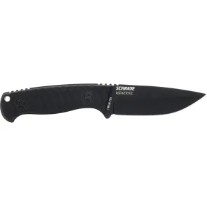 Schrade Wolverine Fixed Blade Knife 3.75" Drop Point AUS-10 Teflon Coat Blade G-10 Handle Black