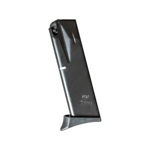 Mec-Gar Magazine for Beretta Compact 92FS, M9 9mm 15-Round Steel Anti-Friction Black