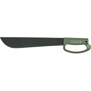 Ontario Camp Plus Machete 12.5" 1075 Carbon Black Phosphate Blade Polymer D Handle Green