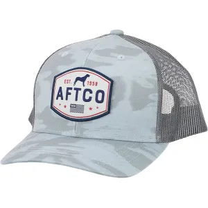 AFTCO Men's Best Friend Trucker Hat Light Gray Blur Camo One Size Fits Most