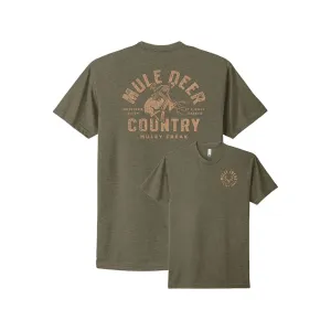 Muley Freak Men's Buckin' Short Sleeve Crew Neck T Shirt Green 2XL