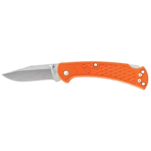 Buck Knives 112 Slim Ranger Pocket Knife 3" Clip Point 420HC Satin Blade Glass Reinforced Nylon (GRN) Handle Orange