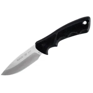 Buck Knives 685 BuckLite Max II Fixed Blade Knife 4" Drop Point 420HC Satin Blade Dynaflex Rubber Handle Black