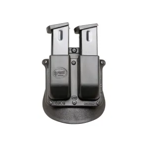 Fobus Paddle Double Stack Double Magazine Pouch Ambidextrous Ambidextrous 9mm Luger, 40 S&W Polymer Black