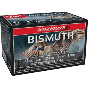 Winchester Bismuth 12 Gauge Ammo 3" #1 Bismuth Shot 1-3/8 oz Box of 15