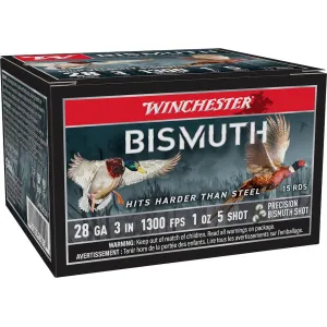 Winchester Bismuth 28 Gauge Ammo 3" #5 Bismuth Shot 1 oz Box of 15