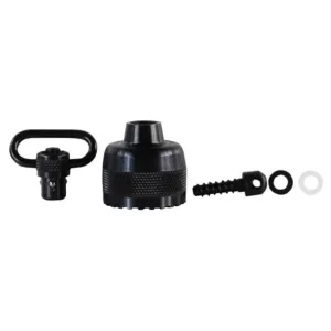 GrovTec Push Button Shotgun Magazine Cap with 1" QD Sling Swivel Winchester 1200 or 1300 12 Gauge Steel Black