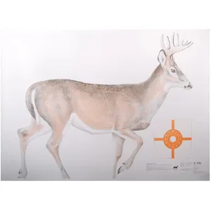 NRA Official Lifesize Game Target White Tail Deer Paper 12PK