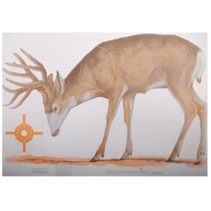 NRA Official Lifesize Game Target Mule Deer Paper 12PK