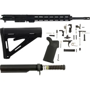 AR-STONER AR-15 Enhanced Build Kit with Upper Receiver Assembly 22 ARC 18" Barrel 13" M-LOK Handguard, Complete Lower Parts Kit with Magpul MOE Furniture Black