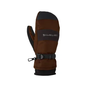 Carhartt Men's Knit Cuff Waterproof Insulated Mittens Brown/Black Medium