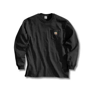 Carhartt Men's Loose Fit Heavyweight Long Sleeve Crew Neck Pocket T Shirt Black 2XL Tall
