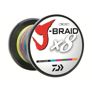 Daiwa J-Braid x8 Braided Fishing Line 20lb 300yd Multi-Color
