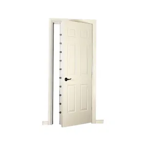 Browning Security 6 Panel Door with Electronic Lock Primer White