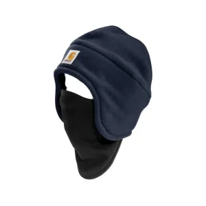 Carhartt Mens Fleece 2-in-1 Beanie Navy