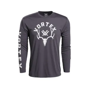 Vortex Optics Men's Antler Envy Long Sleeve Crew Neck T Shirt Charcoal Large