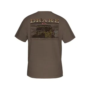 Drake Men's Mud Cart T Shirt Walnut Dark Heather XL