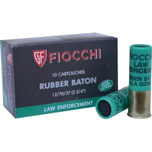 Fiocchi Less Lethal 12 Gauge Rubber Slug 2-3/4" 4.75 Gram Box of 10
