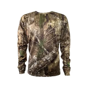 MidwayUSA Men's Grid Fleece Long Sleeve Crew Neck Shirt Realtree APX 2XL