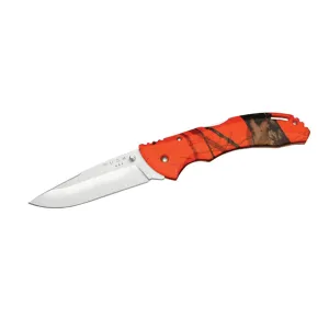 Buck Knives 286 Bantam BHW Pocket Knife 3.75" Drop Point 420HC Stainless Steel Blade GRN Handle Mossy Oak Blaze Orange Camo