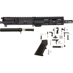 AR-STONER AR-15 Pistol Build Kit with Upper Receiver Assembly 5.56x45mm NATO 8" Barrel M-LOK Handguard, Complete Lower Receiver Parts Kit