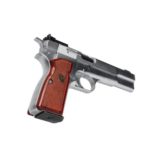 Pachmayr Renegade Wood Laminate Grips for Browning Hi Power Rosewood Checkered