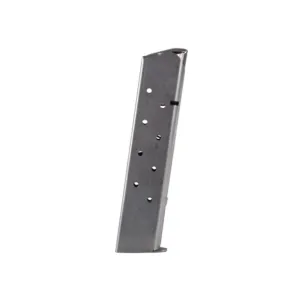 Metalform 1911 Government, Commander Magazine 45 ACP 10-Round Stainless Steel Matte Round Follower Welded Base